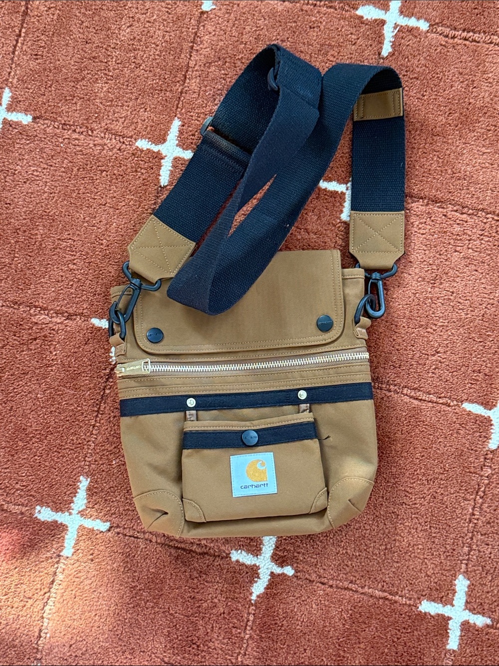Carhartt Tan Canvas Compact Messenger Bag